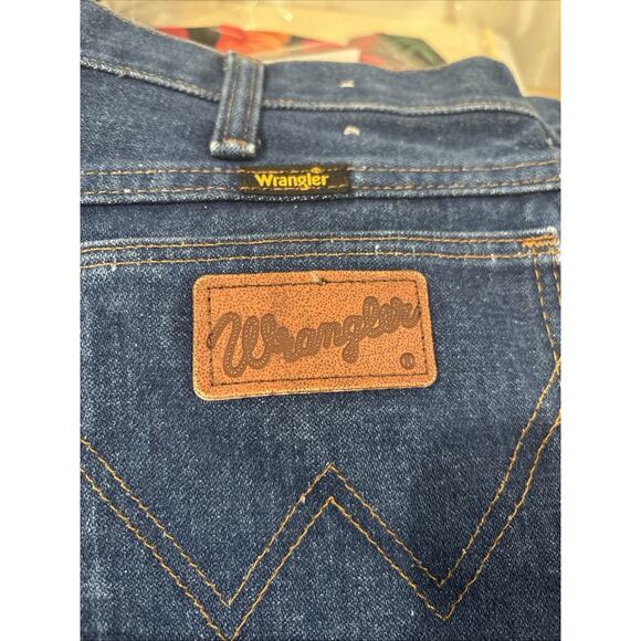 Wrangler Mens 35x36 Cowboy Cut 945DEN Regular Fit Jeans Dark Blue USA VTG - Picture 3 of 7
